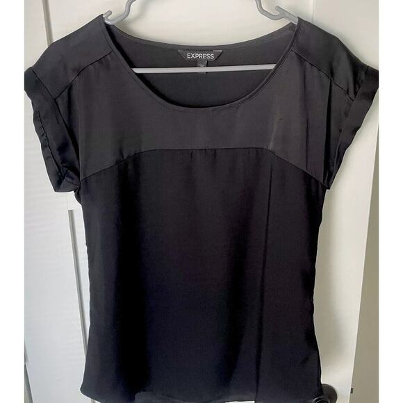 Express Tops - Express Women's Blouse Shirt Top Size XSmall Black Silky